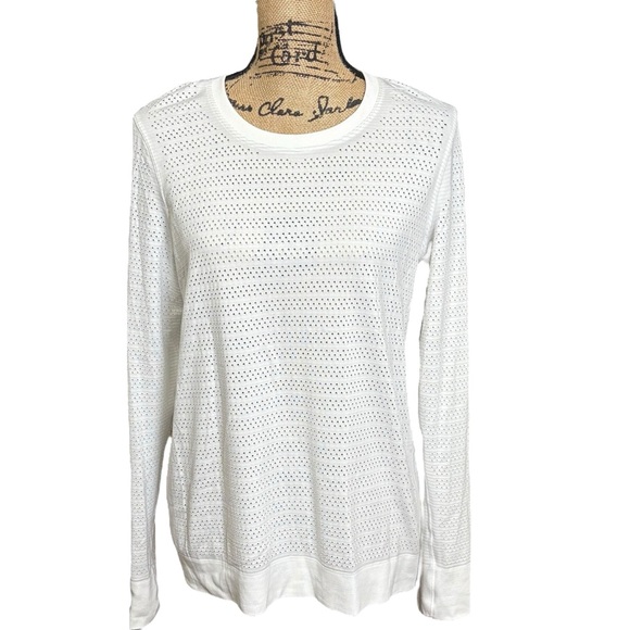 Lululemon Swiftly Breathe Long Sleeve Squad Top Shirt White Size 10 Running Gym - Picture 6 of 6